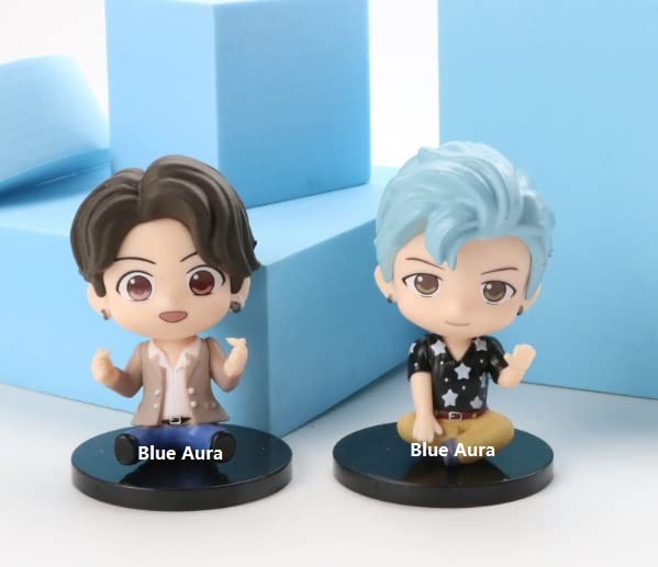 BTS Figures Dance Disco Dynamite Set of 7 Action Toy Figure Height - 7.5 to 7.8CM | Disco Dynamite Sitting