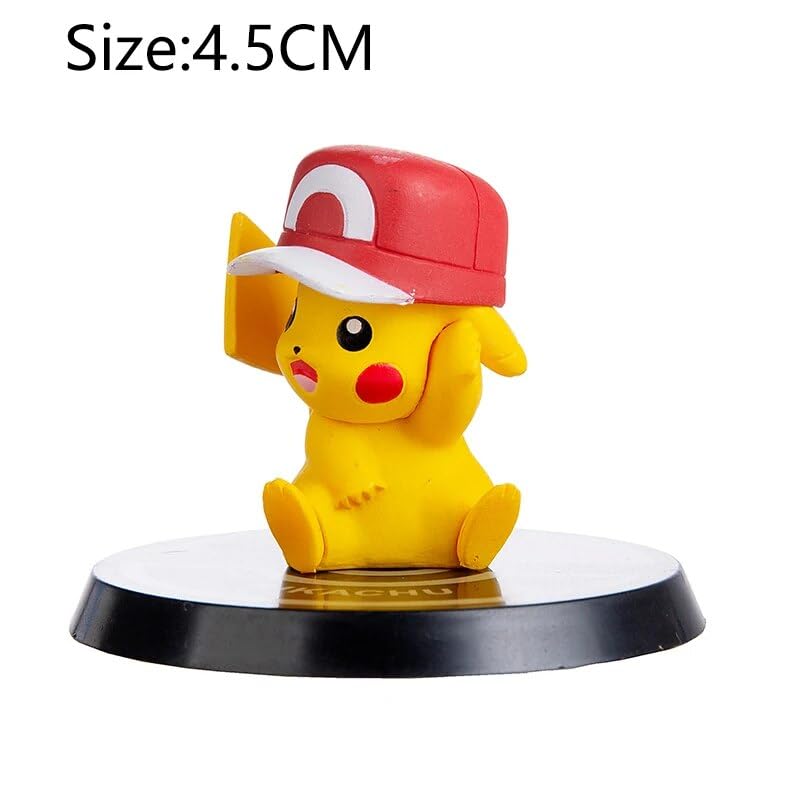 Cartoon Movie Action Figure Pack of 6 Toy Height -4.5CM to 7.8CM | Poke Round Set of 6