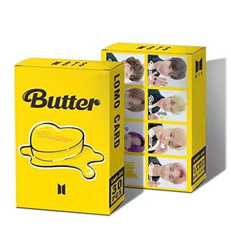 BTS Butter Lomo Cards Photocard Merchandise - Gift Collection, Wall Decor, Birthday Decoration - 30 (Butter Full Yellow)