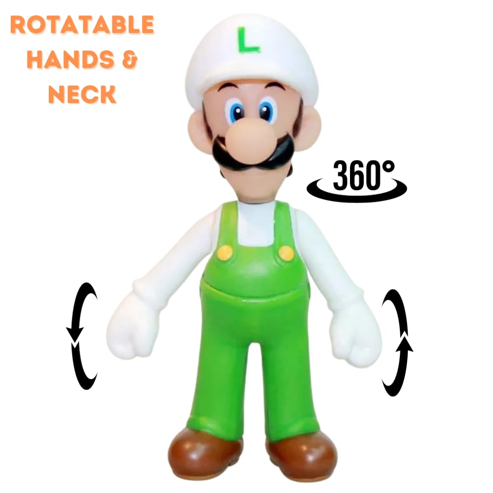 Mario Action Figure Height -11.5cm Mario Toys | Mario Green White