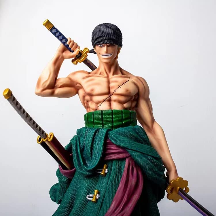 Anime Action Figure with Changable Face | Assembly Required | Height -21CM | Zoro On Stone