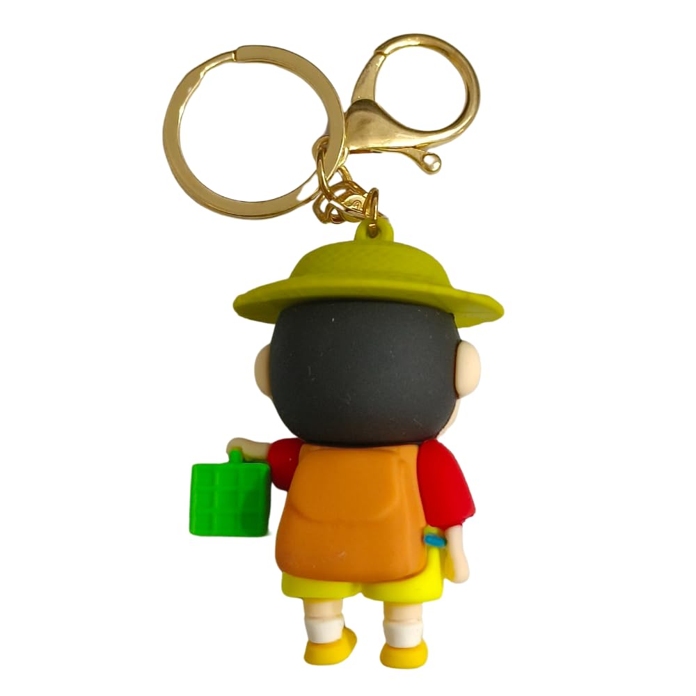 Shinchan Keychain With Hook | Shinchan Bucket & Cap