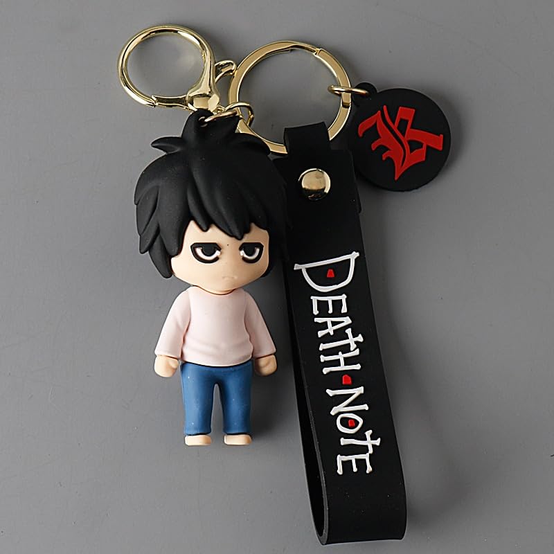 Anime Keychain With Hook & Straps | D- Note L