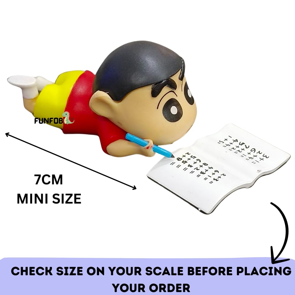 Shinchan Action Figure Toy Size - 7CM | Shin Studying Small