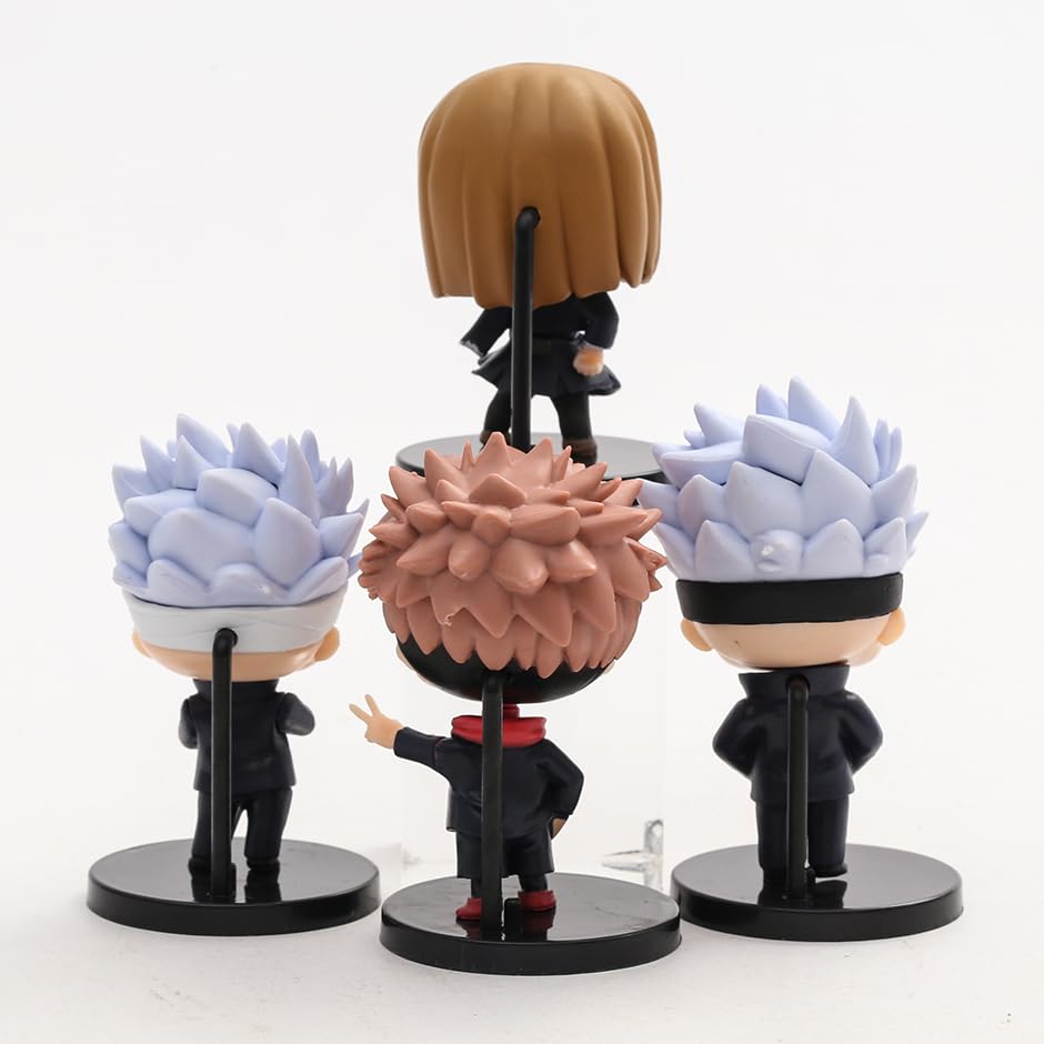 Anime Action Figure Set of 4 Height -7.5cm | Juju-tsu Set of 4 Mini