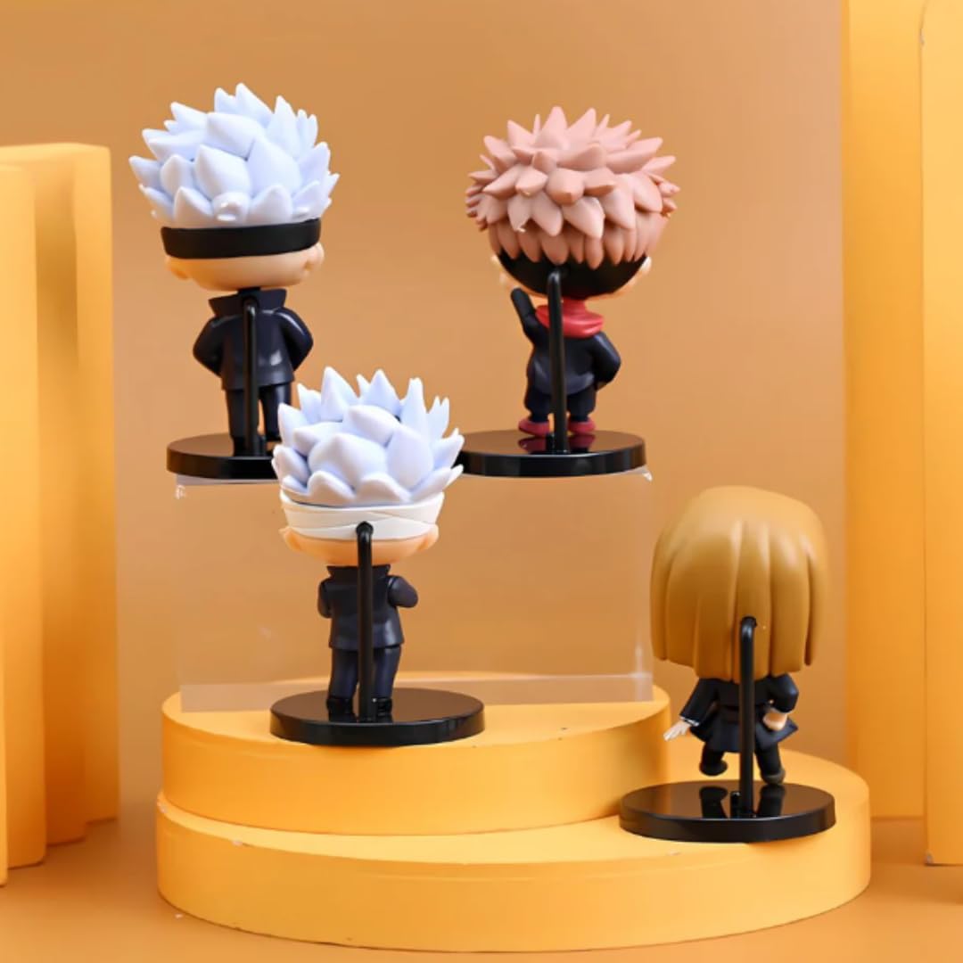 Anime Action Figure Set of 4 Height -7.5cm | Juju-tsu Set of 4 Mini