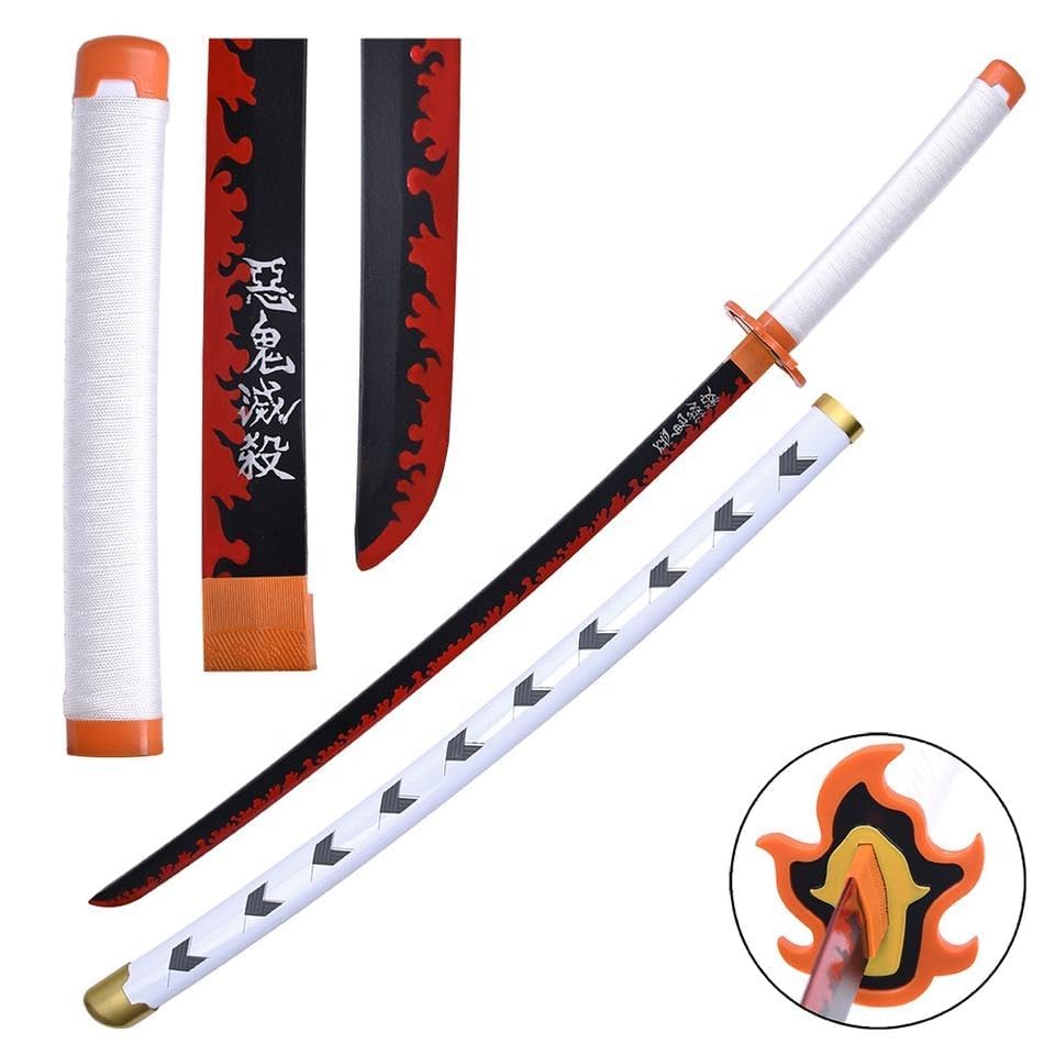 Devil Slayer Anime Wooden Katana Sword Toy Cosplay Length - 104cm | Ren-gk Katana