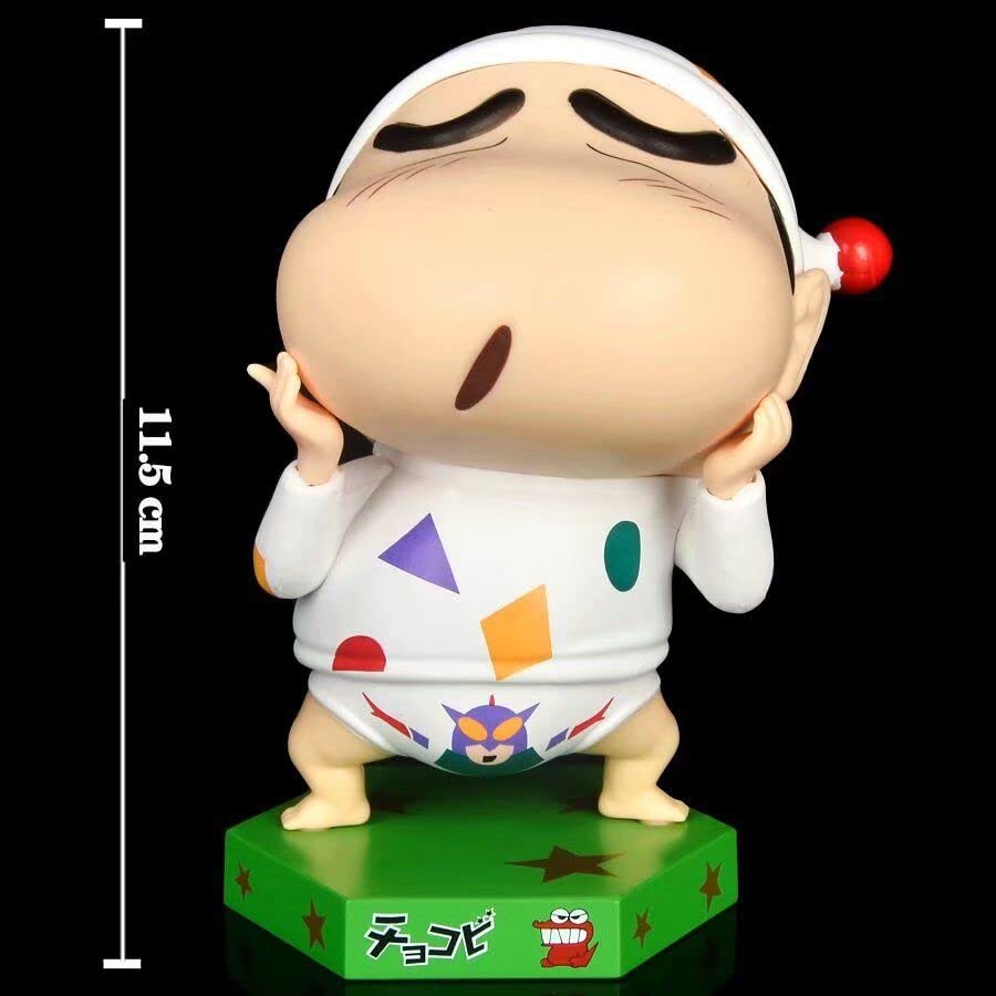 Shinchan Action Figure Height 11.5Cm | White Nightsuit