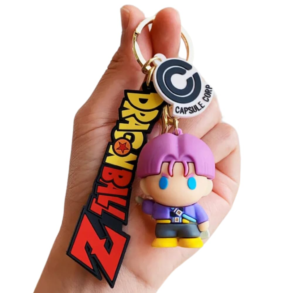 Anime Keychain with Hook & Strap | Trunks Keychain