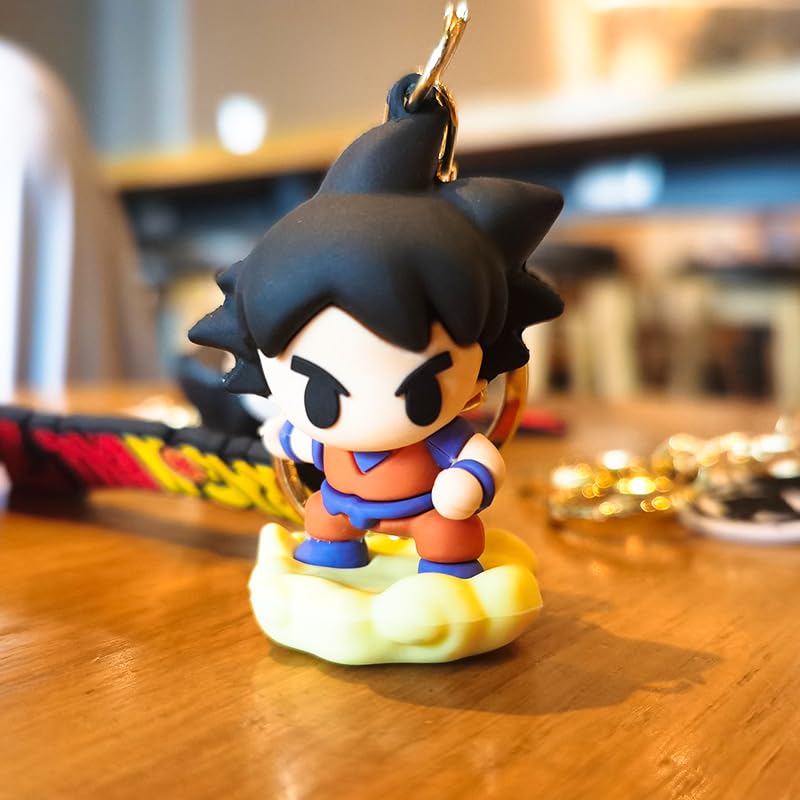 Anime Keychain with Hook & Strap Key Chains | Goku Orange