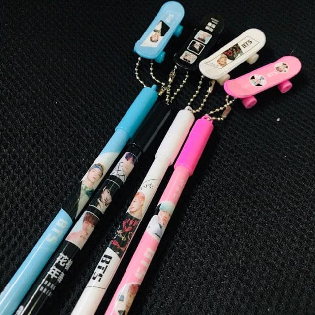 BTS Pen Set of 4 With Skates Attached For School College Office Gifting | Boys Skate