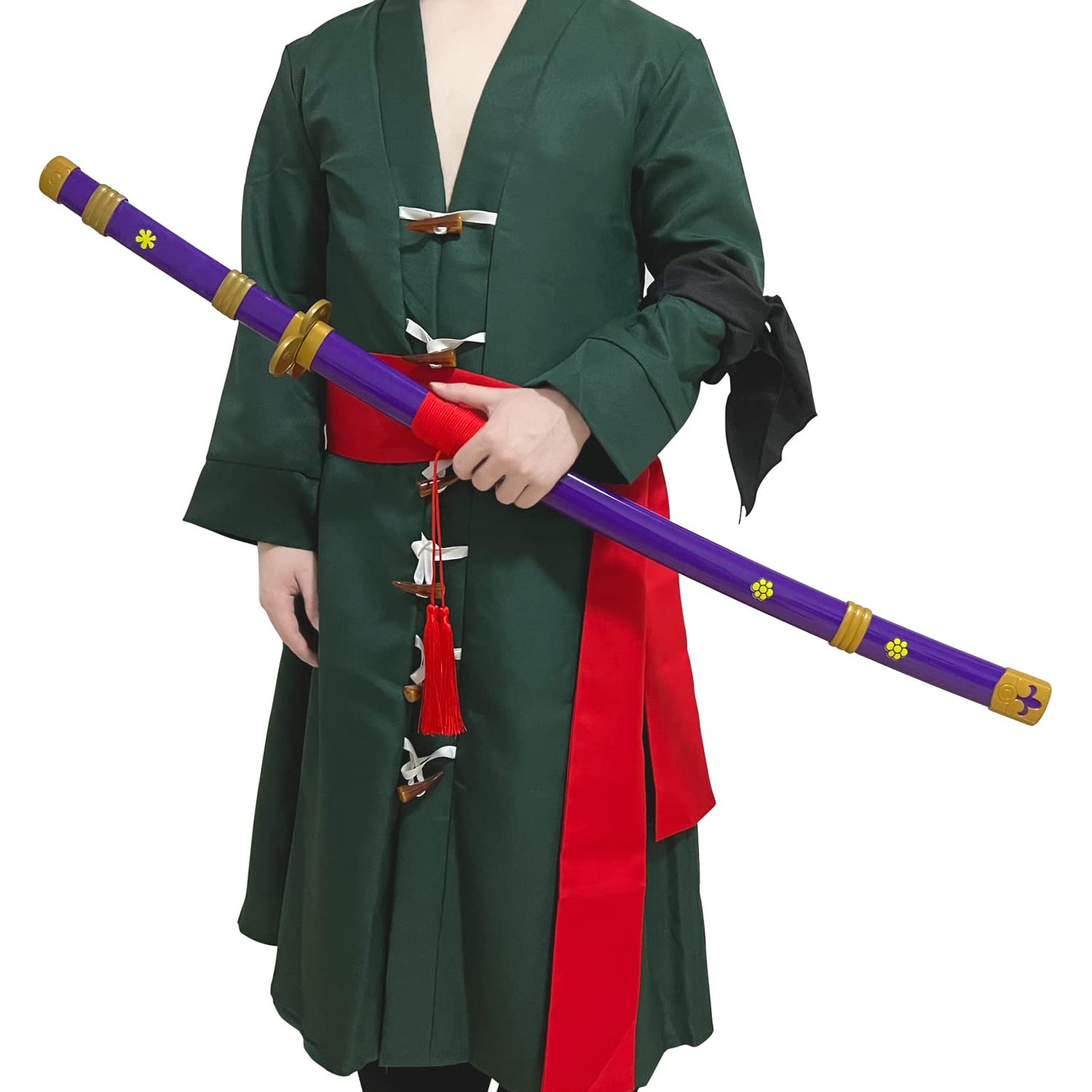 One Piece Zoro Cosplay Katana Sword Length -104cm PVC & Bamboo Material | Zoro Purple