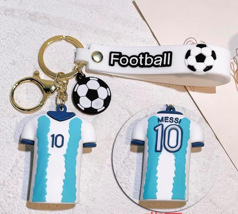 Messi Keychain Football Keychains With Hook & Strap | Messi Keychain