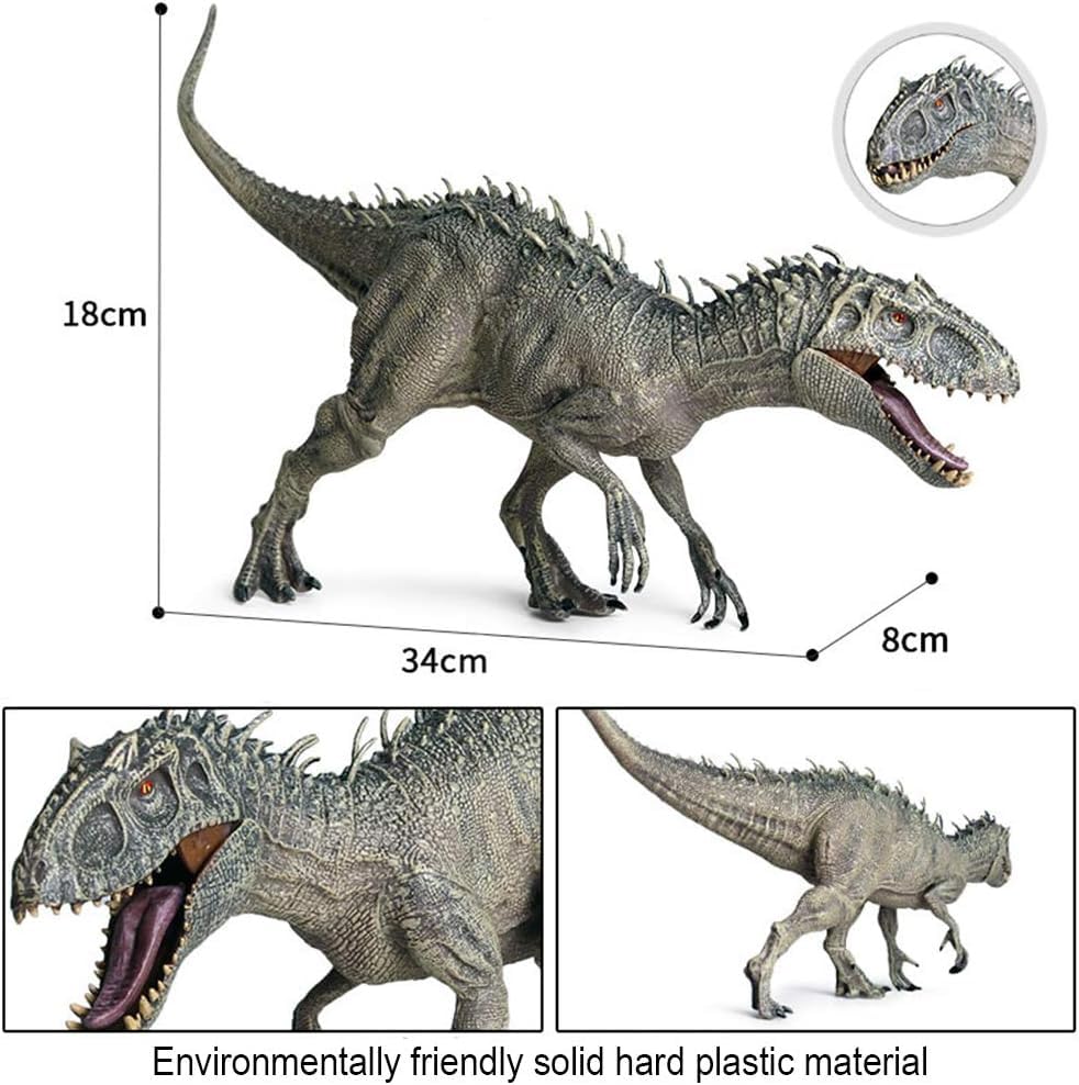 Indominus Rex Trex Dinosaur Figure Jumbo Size | Grey Huge T-Rex 38 x28cm