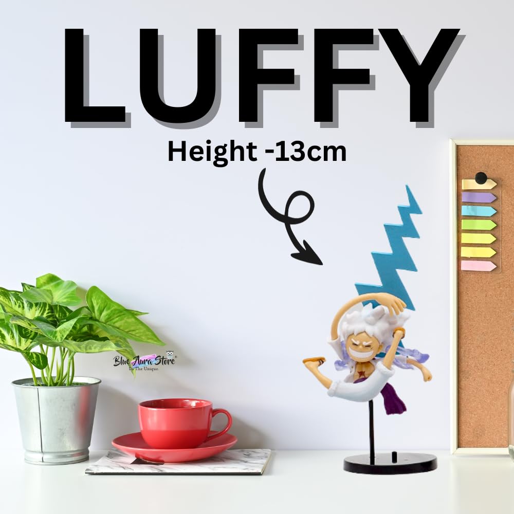 Anime Action Figure Height -13cm Mini Version | Luffy Laugh Blue Power