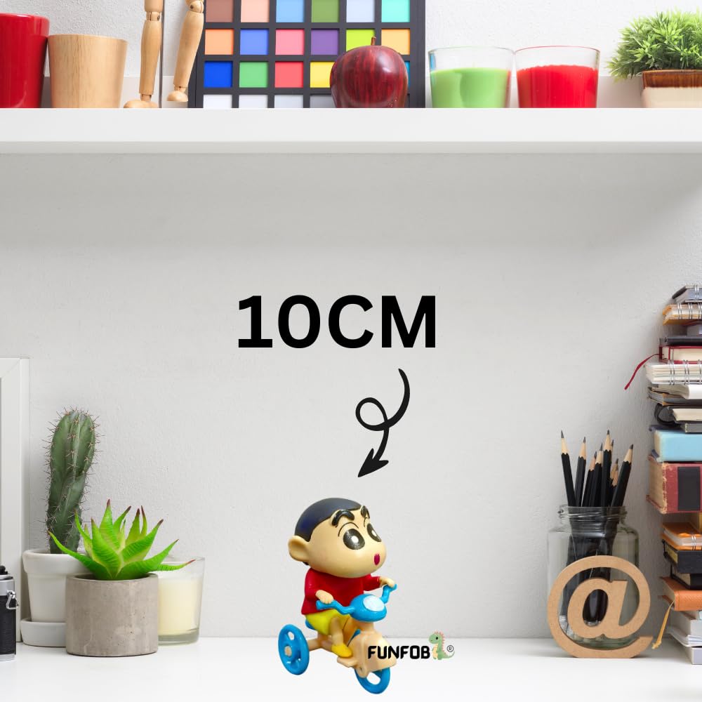 Shinchan Action Figure Toy Size - 10CM | Shin Cycle Small