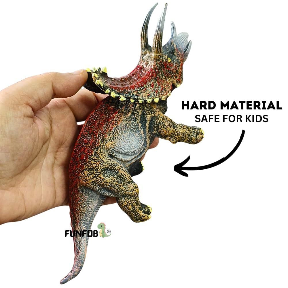 Triceratops Dinosaur Toys for Kids Height-22X10CM PVC Dinosaur Action Figures | Horn Dino GM