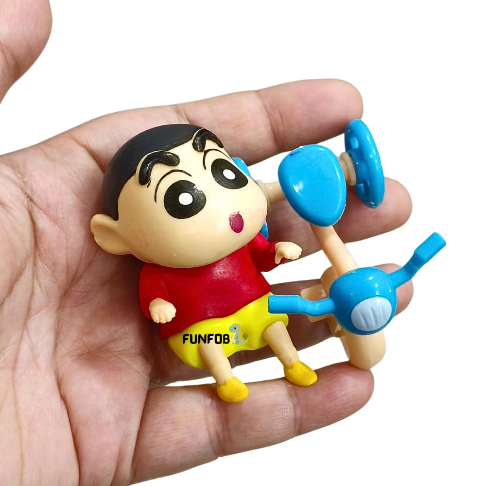 Shinchan Action Figure Toy Size - 10CM | Shin Cycle Small