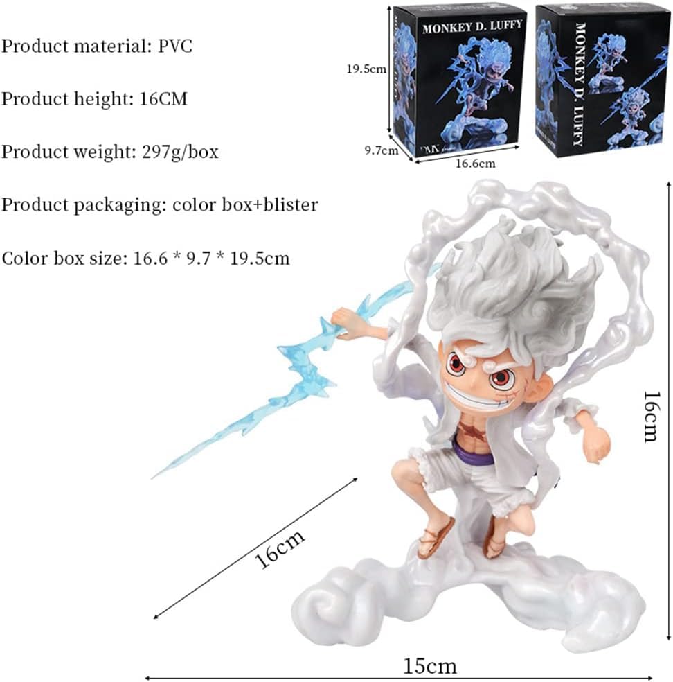 Anime Action Figure Height -16CM | G5 Luffy White with Box