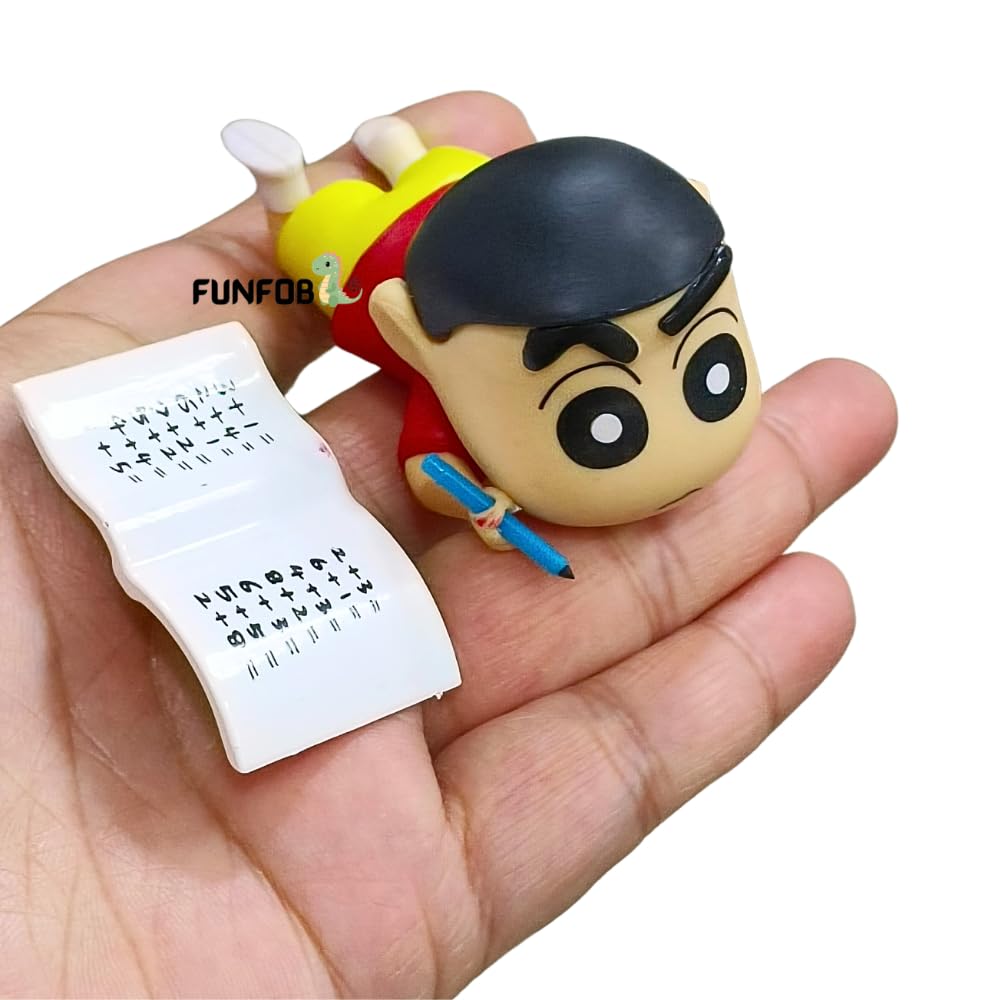 Shinchan Action Figure Toy Size - 7CM | Shin Studying Small