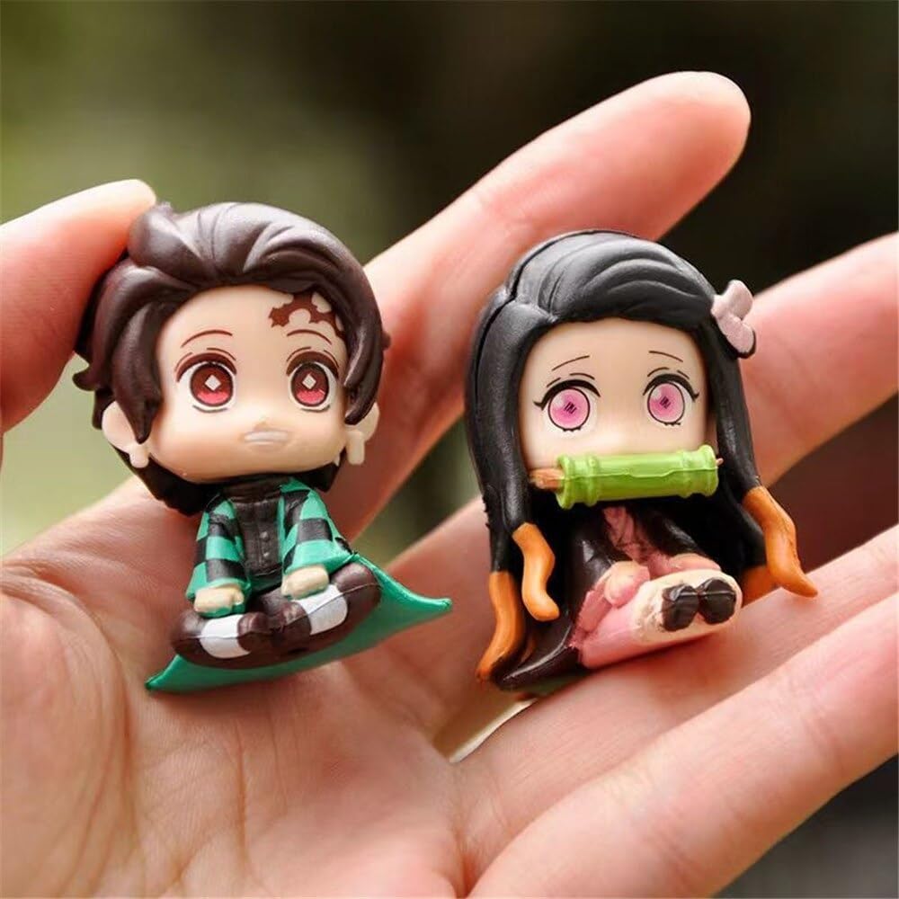 Anime Action Figures Set Of 5 Height -5Cm | Demon Mini