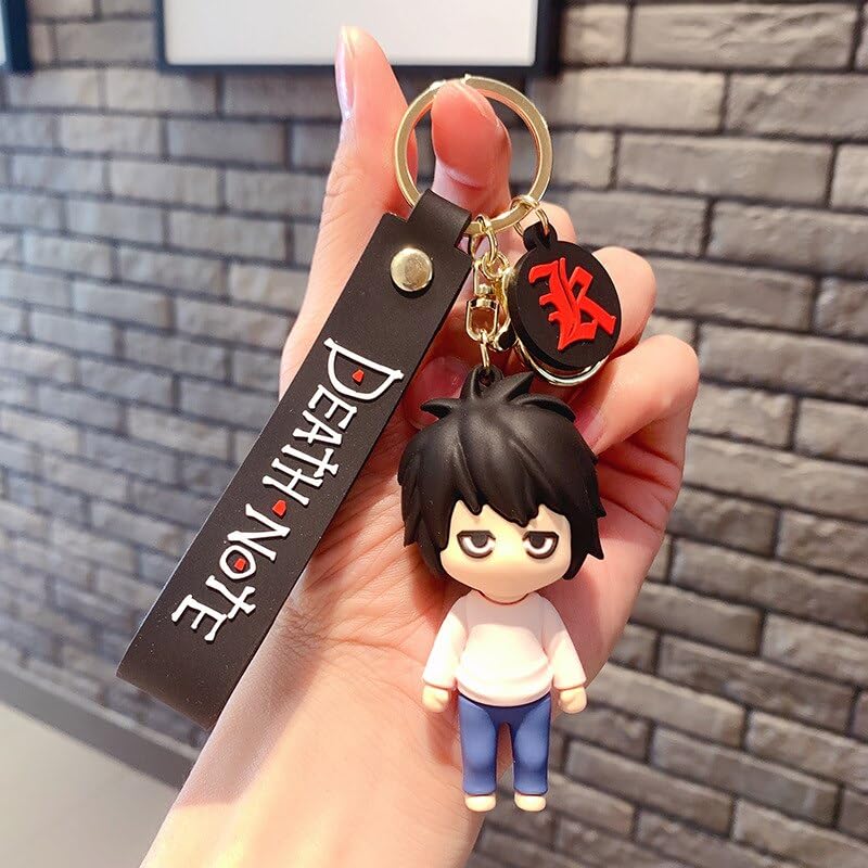 Anime Keychain With Hook & Straps | D- Note L