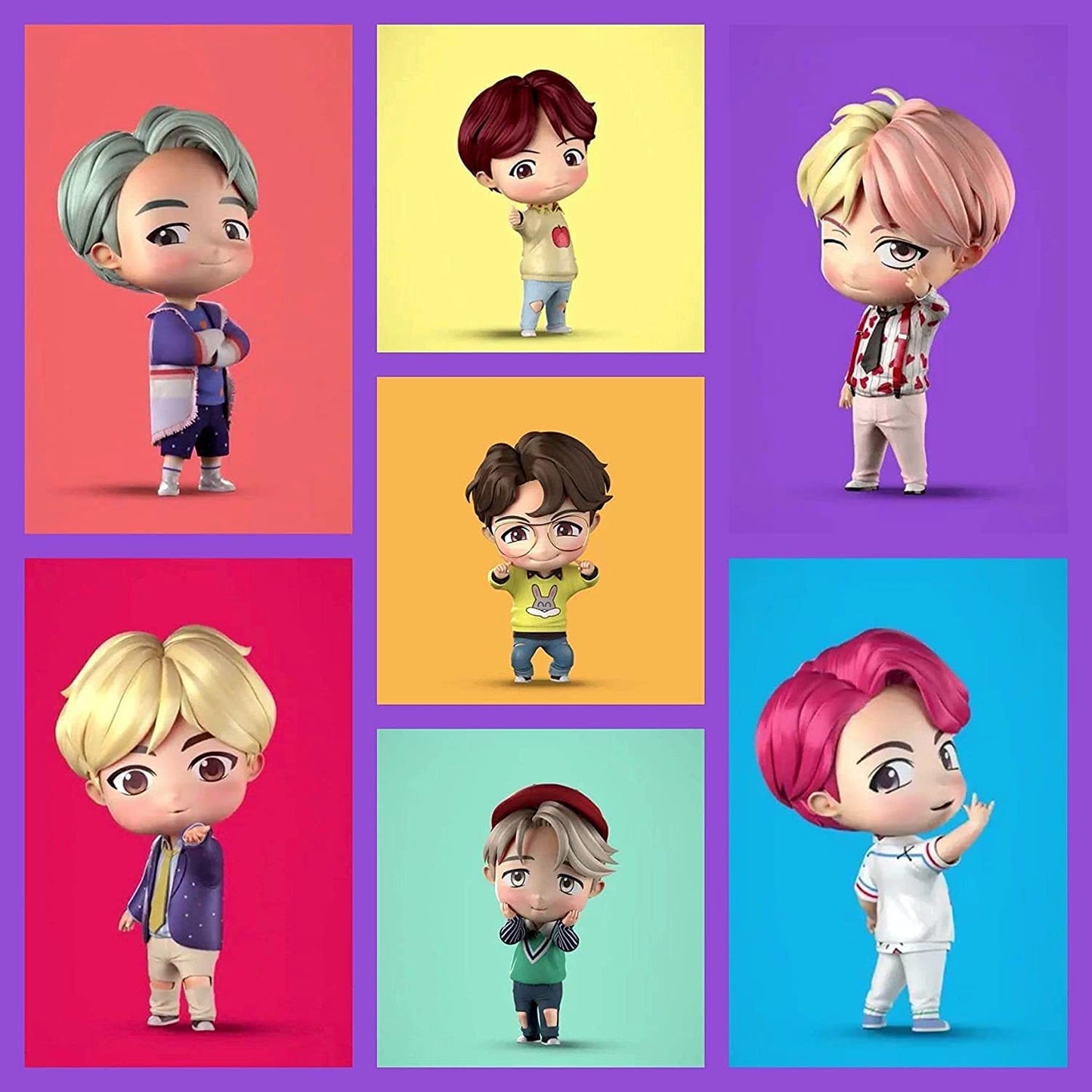 BTS Suga Figure Idol Toy Doll Statue Merchandise for BTS Army Size - 15.5 cm Idol (Suga)