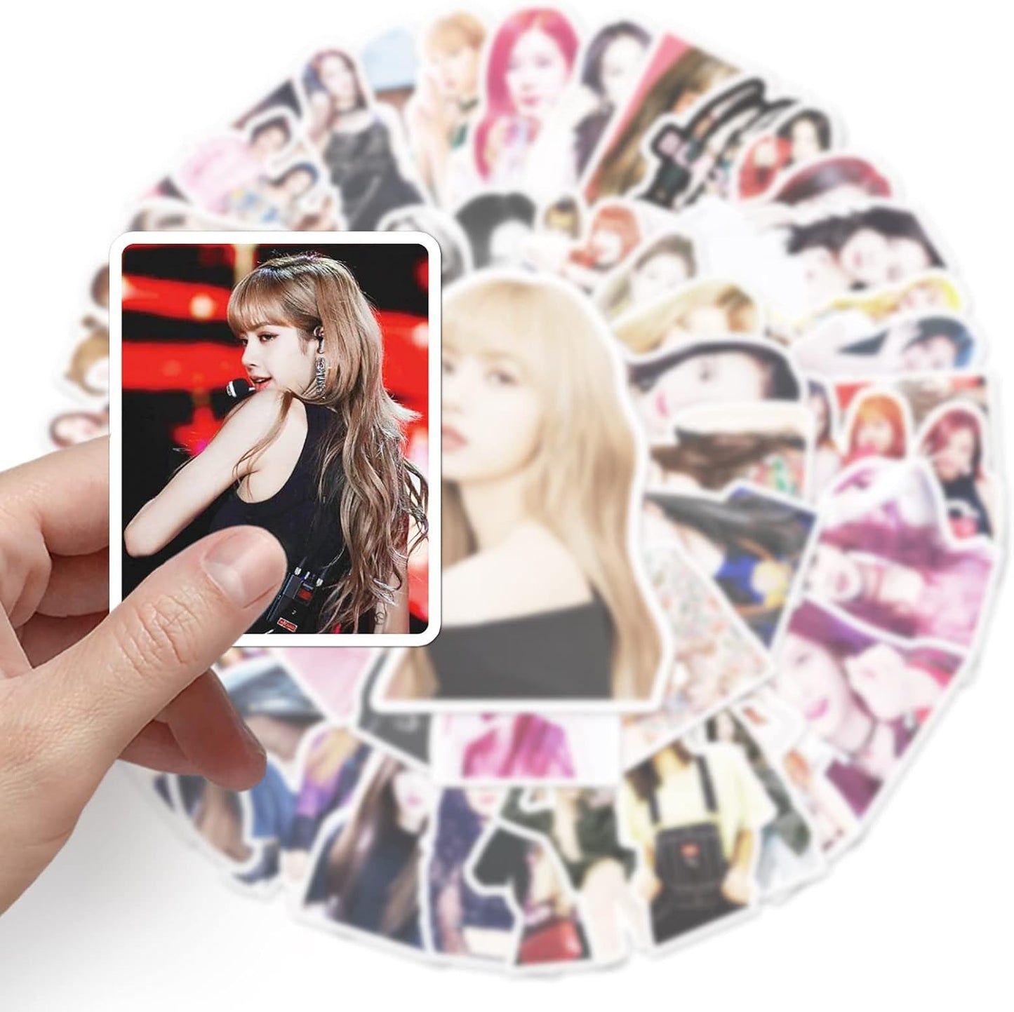 Black pink Stickers Pack of 50 | Random - No Repeat