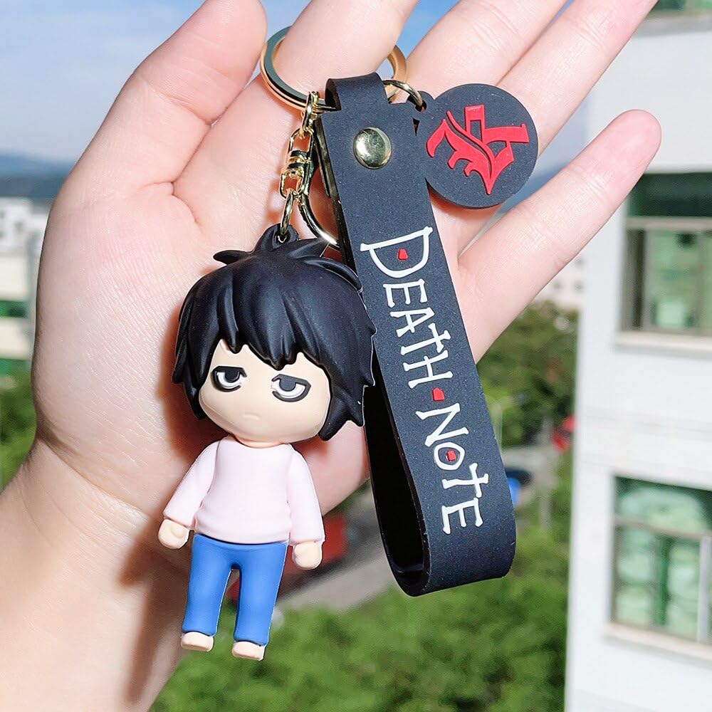 Anime Keychain With Hook & Straps | D- Note L