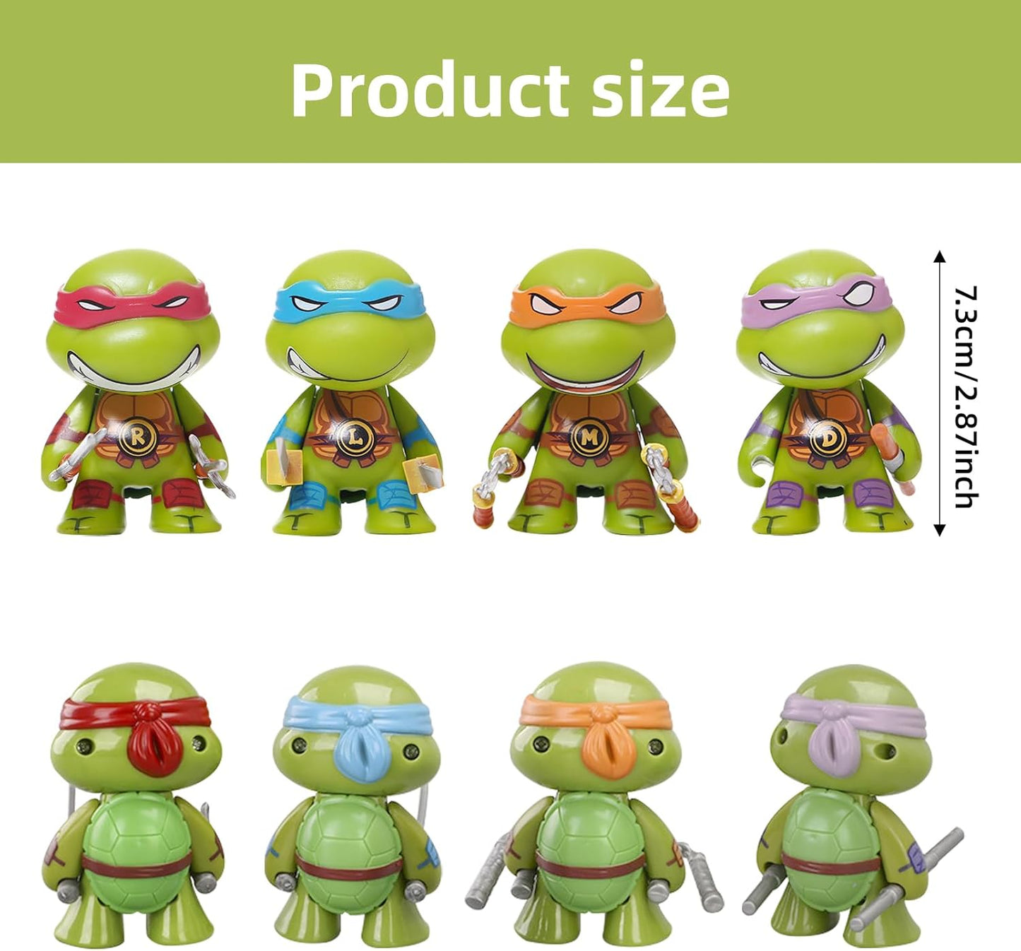 Ninja Turtle Action Figures Set of 4 Height - 7CM