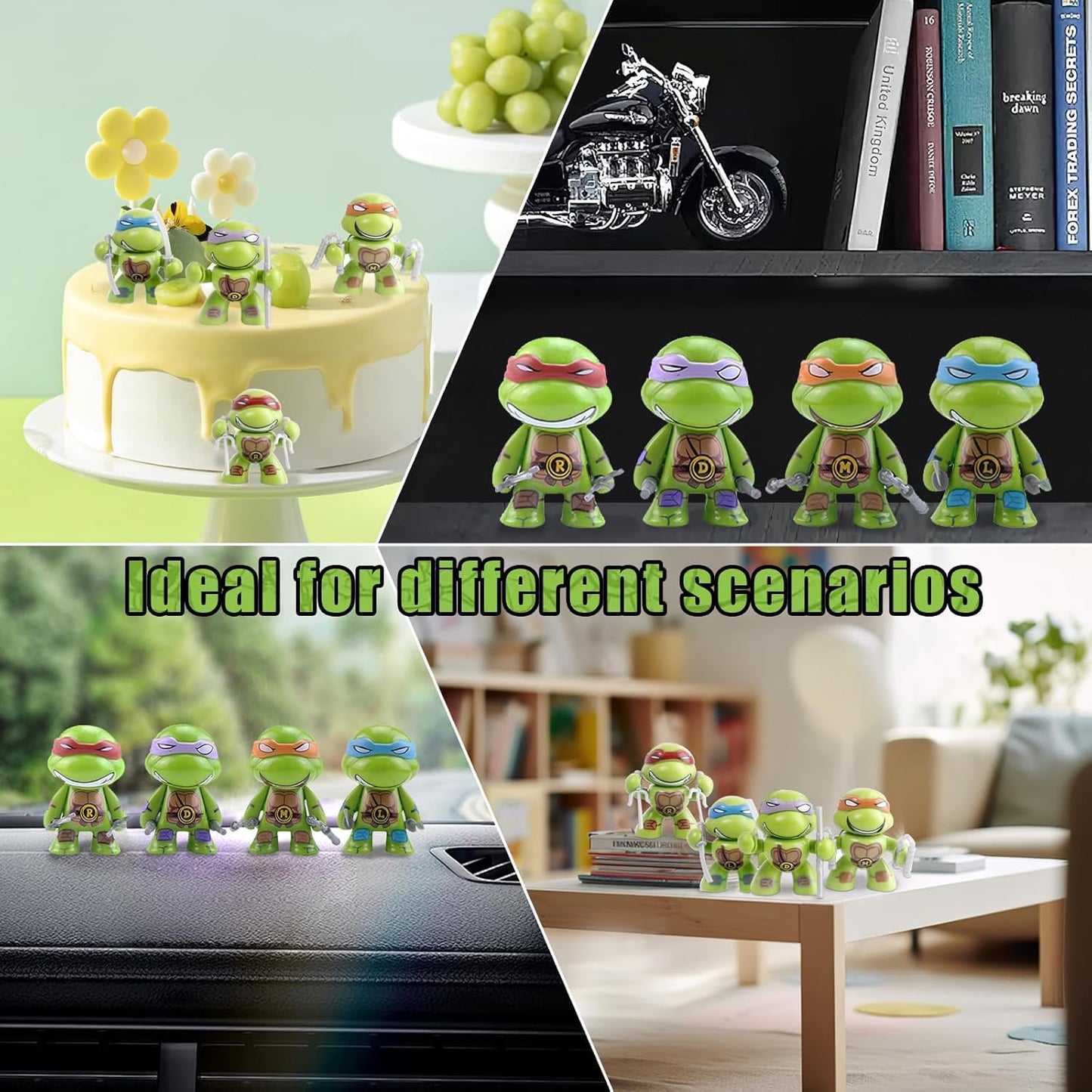 Ninja Turtle Action Figures Set of 4 Height - 7CM