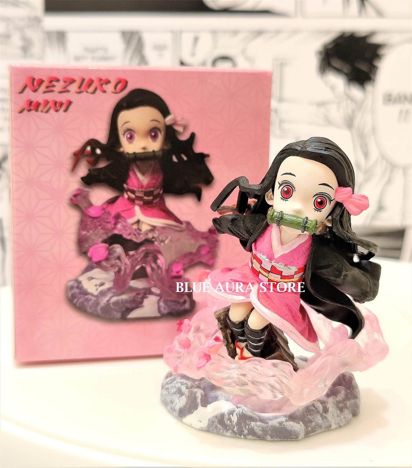 Devil Slayer Mini Action Figure Height - 7CM Cherry Blossom Detailed Collectible | Nezu Mini