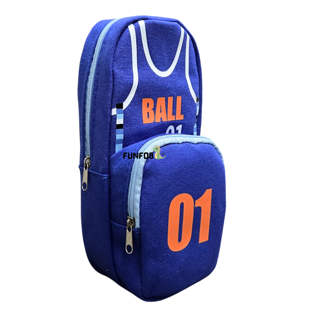 Soccer Pencil Pouch for Kids Teenager School College | Soccer Blue 01