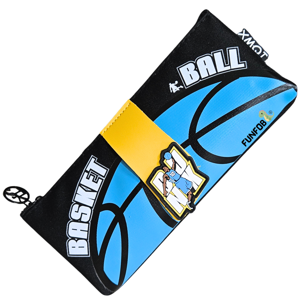 Soccer Pencil Pouch for Kids Teenager School College | Soccer Blue Black Basic