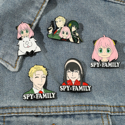 Spy X Family Lapel Pins | Metallic Enamel Badges