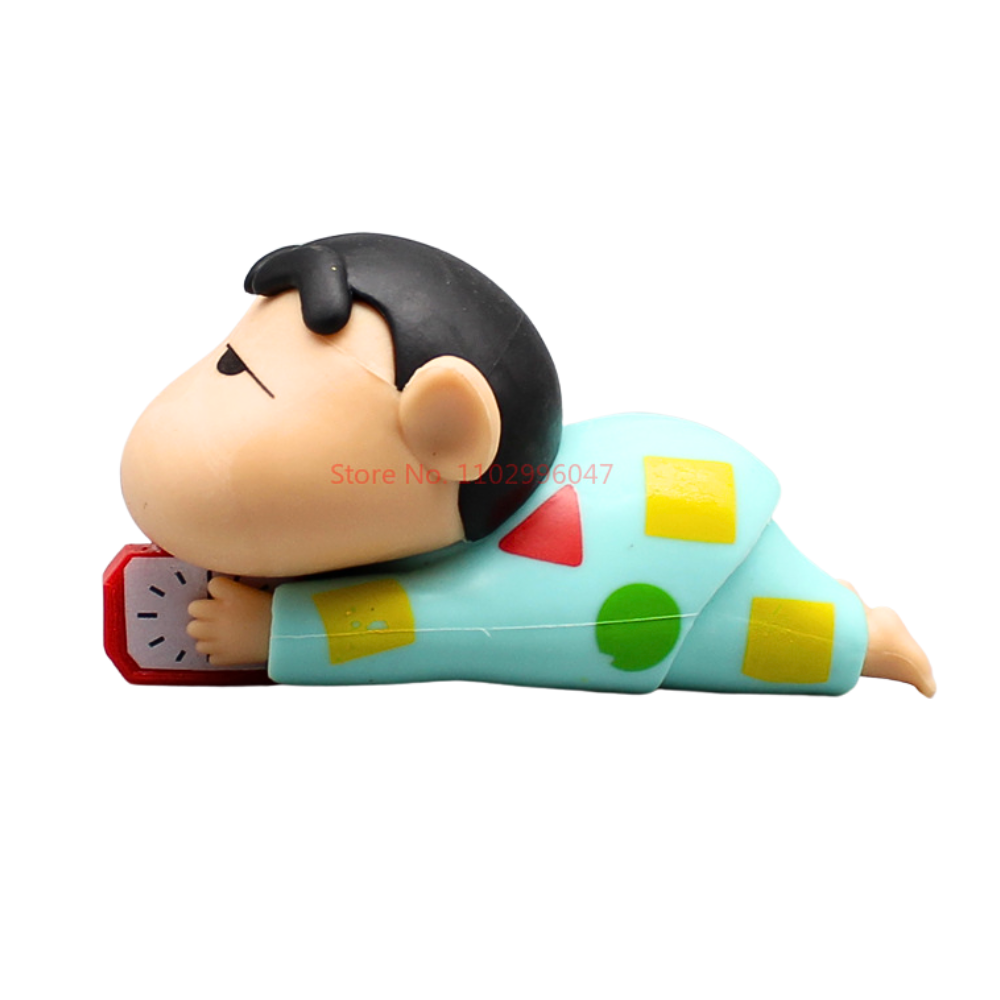 Shinchan Action figure Lenght - 11cm | Shinchan Clock Lazy