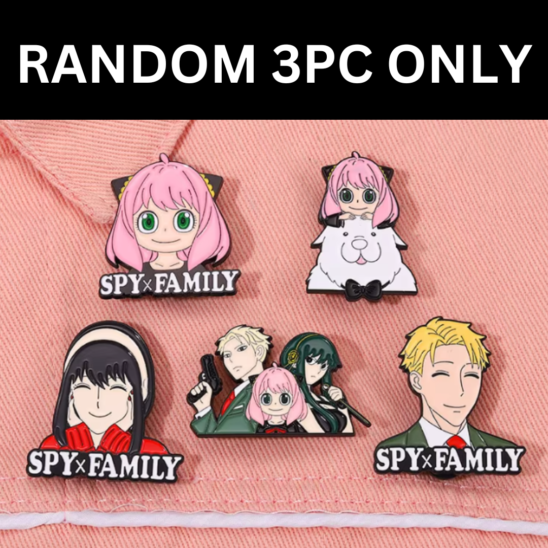 Spy X Family Lapel Pins | Metallic Enamel Badges