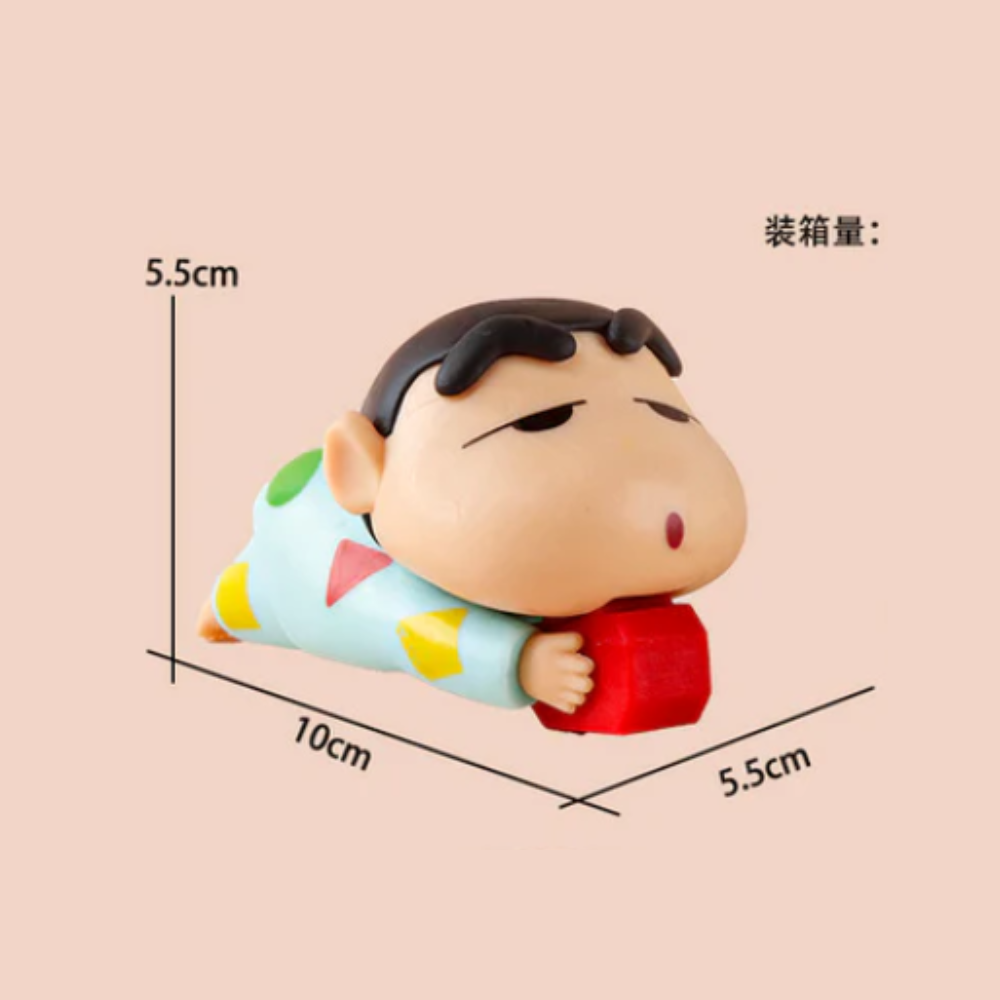 Shinchan Action figure Lenght - 11cm | Shinchan Clock Lazy