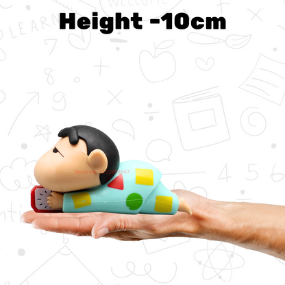 Shinchan Action figure Lenght - 11cm | Shinchan Clock Lazy