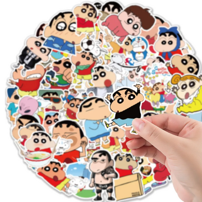 Shinchan Stickers Pack of 50 | No Repeat