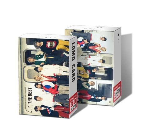 BTS Lomo Cards The Best Photocard- Gift Collection, Wall Decor - Pack of 30 | White & Red