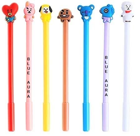 BT21 BTS Gel Pen Set of 7 | Random Black Or Blue Ink