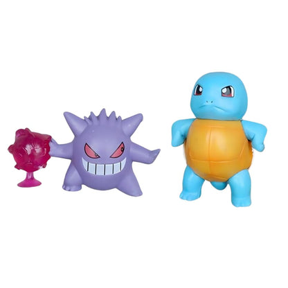 Cartoon Action Figure Pack of 5 Toy Height- 4.5cm to 7cm | Poke Purple Set