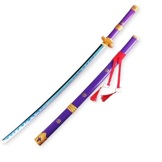 One Piece Zoro Cosplay Katana Sword Length -104cm PVC & Bamboo Material | Zoro Purple