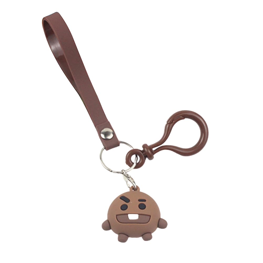 Shooky BT21 Keychain With Hook & Strap | Shooky With Hook