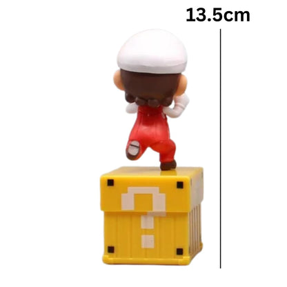 Mario Action Figure Height-13.5cm Mario Toys | White Red Mario Yellow Box