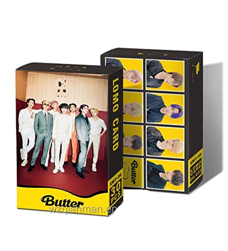 Bts Butter Lomo Cards Photocard Merchandise-30 Lomocards | Half Red Yellow