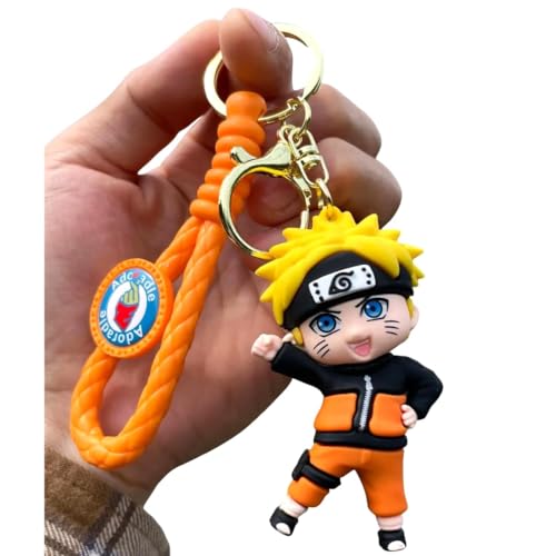 Ninja Warrior Keychain With Hook & Strap | Naru Orange Black