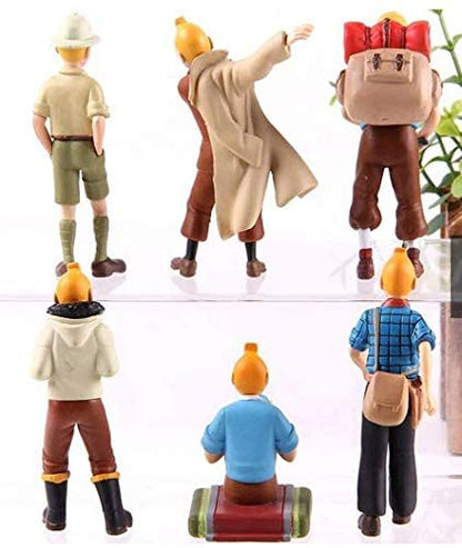 Tin Tin Action Figure Set of 6 Height -9cm | Tin Tin