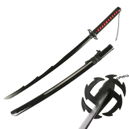 Bleach Kurosaki Ichigo Katana for Cosplay lifesized Wooden Anime Accessory toy | Ichigo Round